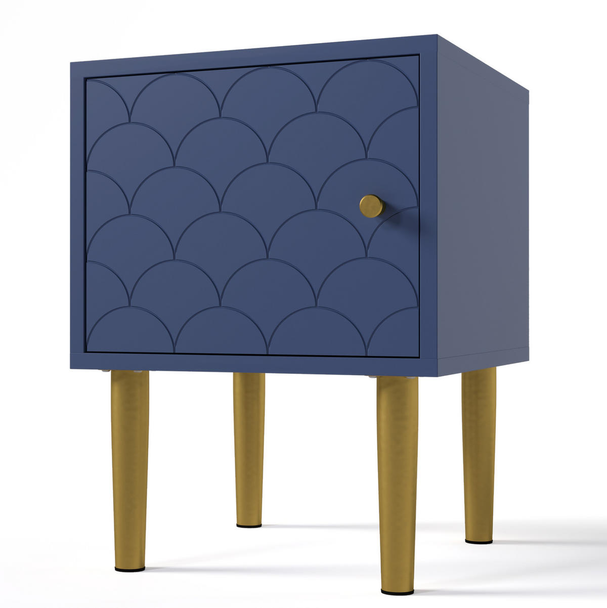 NACHTTISCH 35/51/35 cm Marineblau aus Holz 2er Set - Dunkelblau, Holz (35/51/35cm) - OKMYHOME