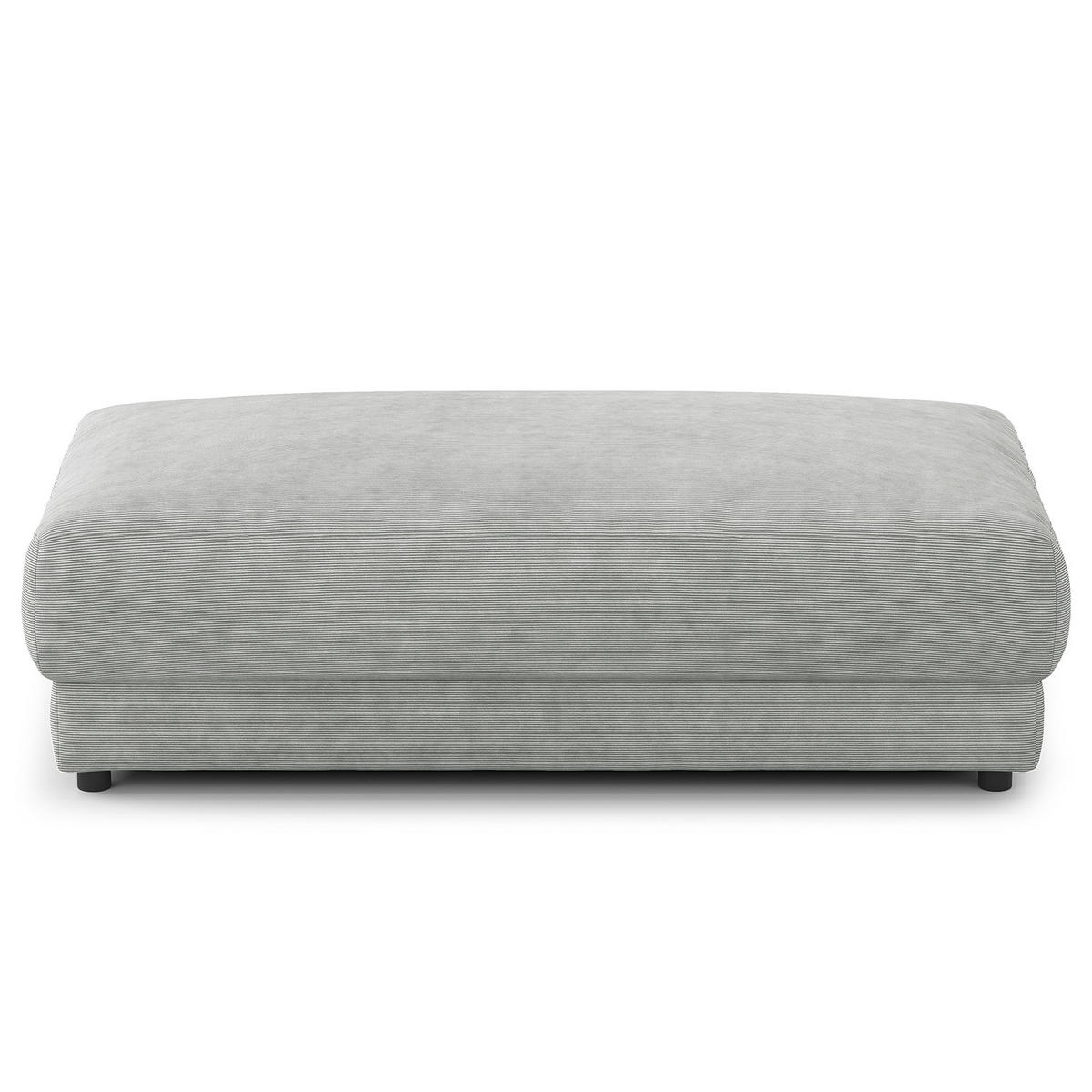 POLSTERHOCKER - rechteckig - Schwarz/Grau, Kunststoff/Textil (134/45/65cm) - home24