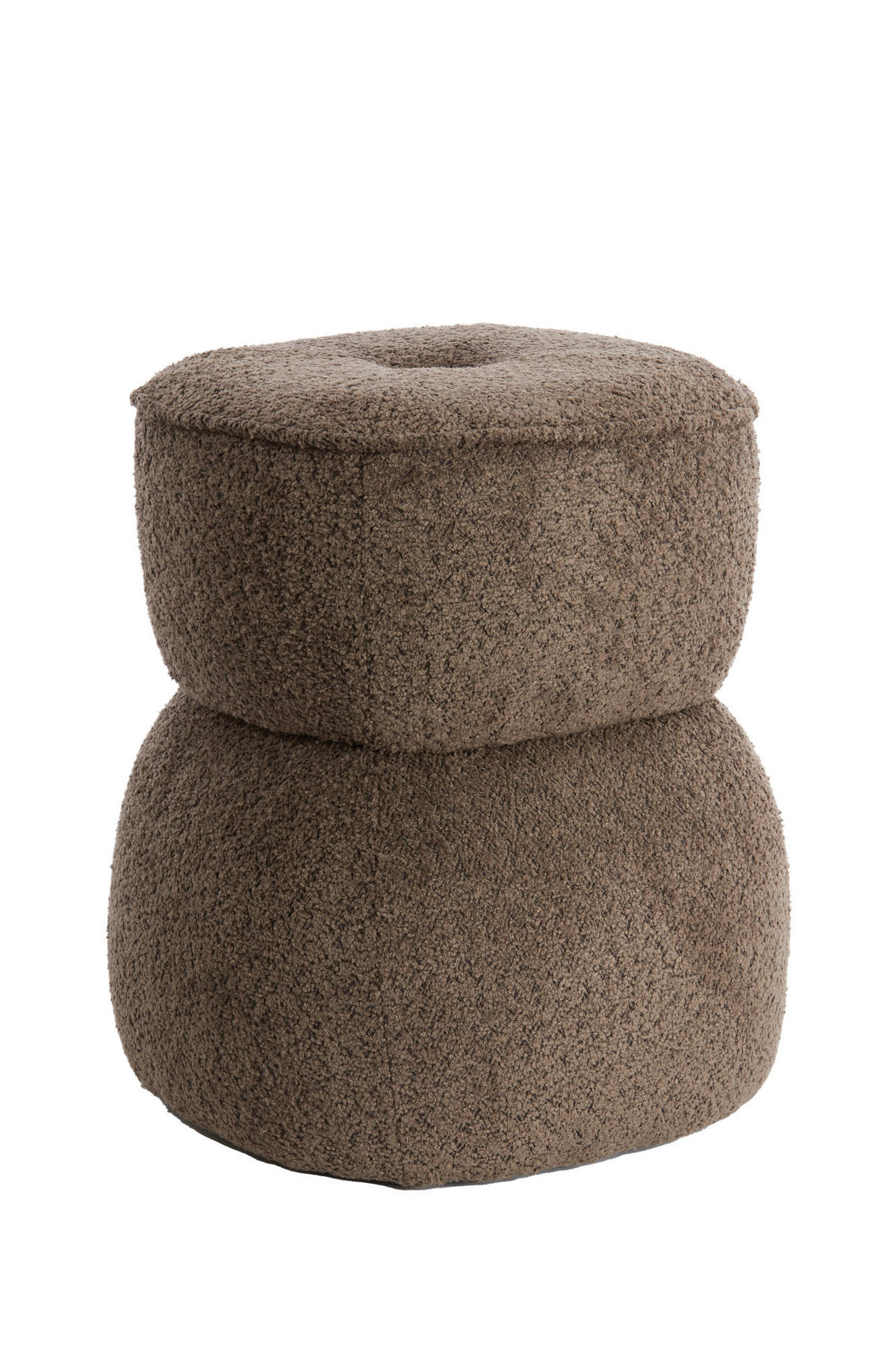 POUF Leyla Braun Ø40/46 cm - Braun, Holz (40/46/40cm) - Light & Living