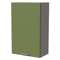 HÄNGESCHRANK Brerra W4/60/1 Grau / RAL 6025 farngrün Matt 60 / 32,5 / 96cm - Grau/Grün, Holz/Holzwerkstoff (60/96/32.5cm) - Feldmann-Wohnen