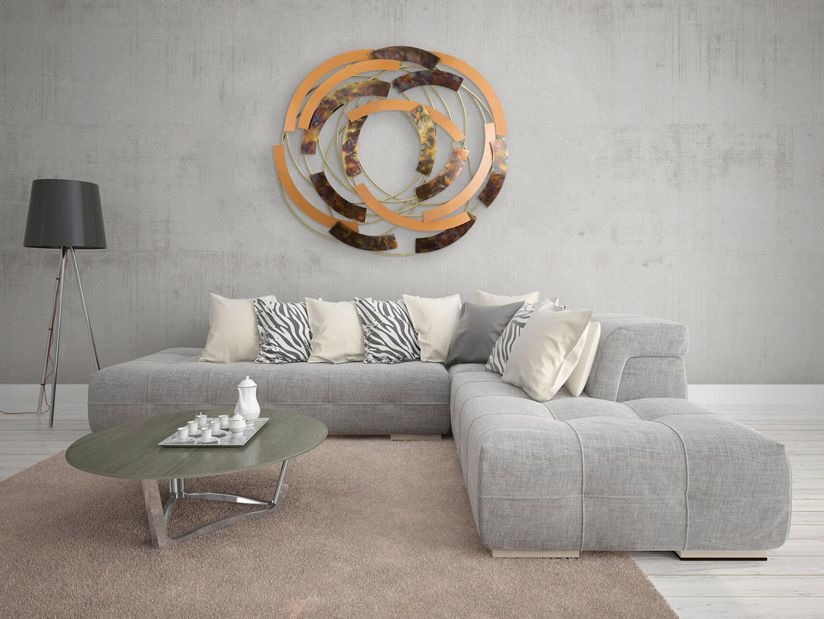 WANDDEKO Kupfer 99/92 cm - Kupferfarben, Metall (7.13/92/8cm) - KUNSTLOFT