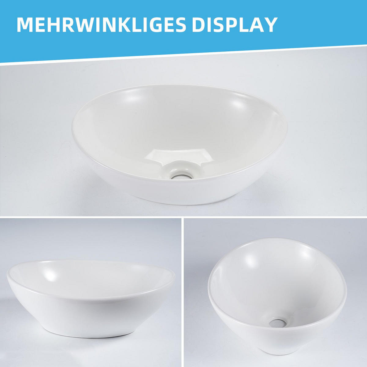 WASCHBECKEN Ilyvyn 41/38/19 cm - Weiß, Keramik (38/19/41cm) - ZMH