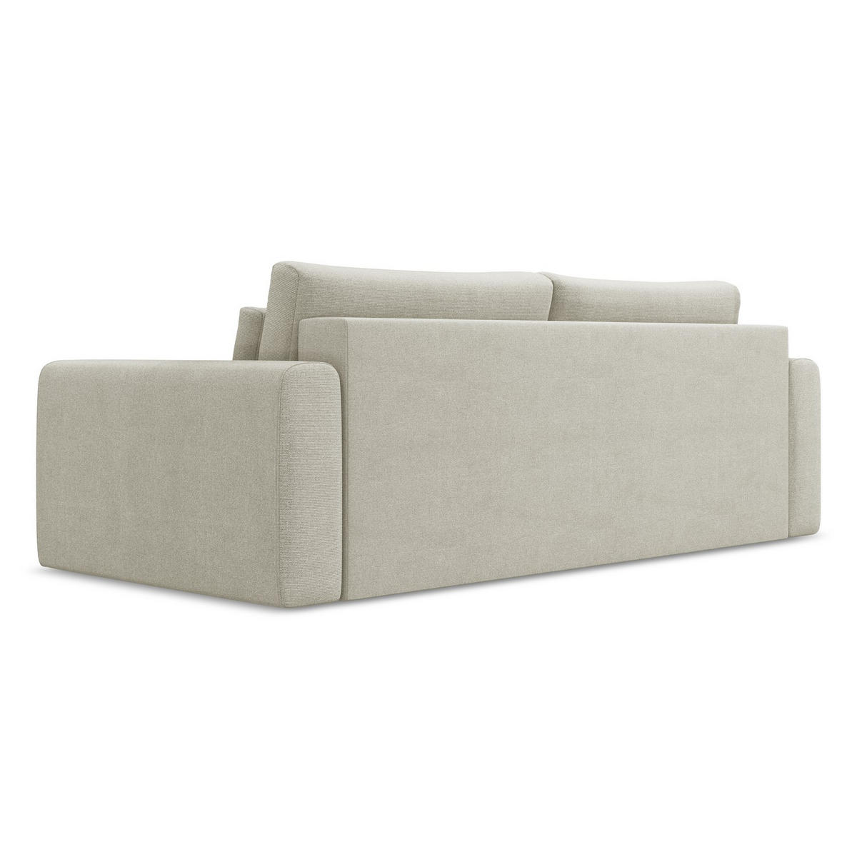 3-SITZER SOFA mit Schlaffunktion Strukturstoff Stoff Beige - Beige/Creme, Kunststoff/Textil (238/82/105cm) - LaMiaSofa