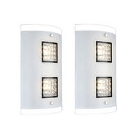 LED WANDLEUCHTE Metall Kristalloptik Silber 2er Set - Silberfarben, Glas (18/30/6.2cm) - Globo Lighting