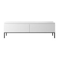 TV-SCHRANK Bemmi Weiß mit schwarzen Beinen, 150 cm - Schwarz/Weiß, Holzwerkstoff/Metall (150/46/32cm) - Selsey