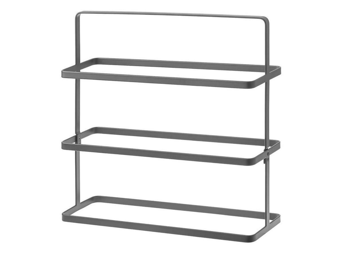 SCHUHREGAL Tower schwarz 50/46/14 cm schmal tragbar - Schwarz, Metall (50/46/14cm) - Yamazaki