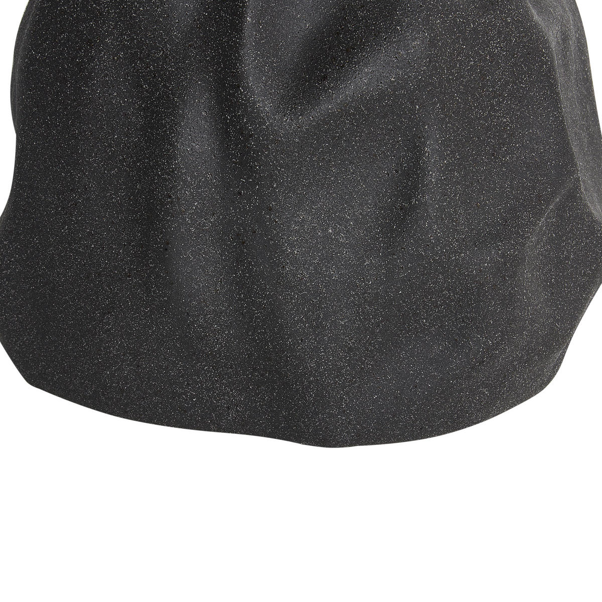 BLUMENVASE Steinzeug schwarz Coontail - Schwarz, Stein (31cm) - Beliani
