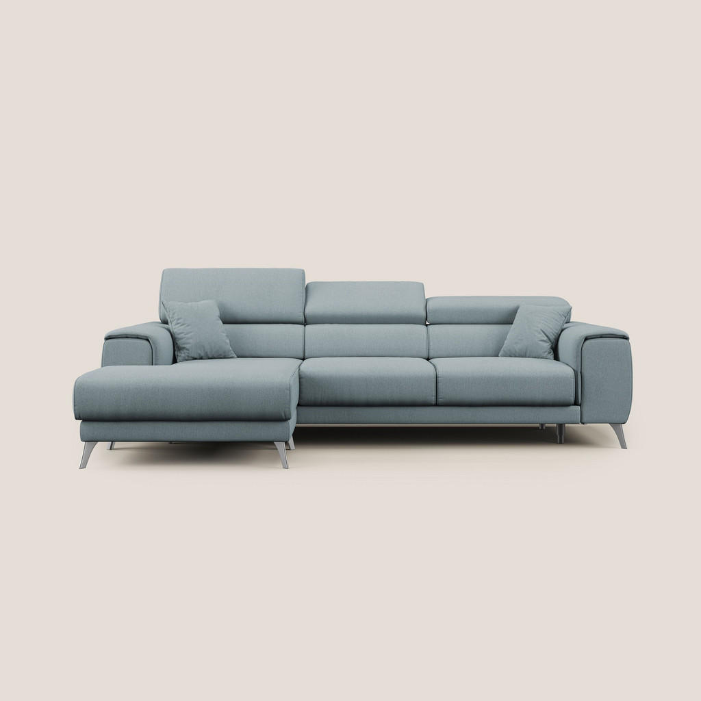 Thumbnail - Divani.store Ecksofa, Hellblau, Textil, 4-Sitzer, L-Form, 260x102 cm, Wohnzimmer, Sofas & Couches, Wohnlandschaften, Eck...