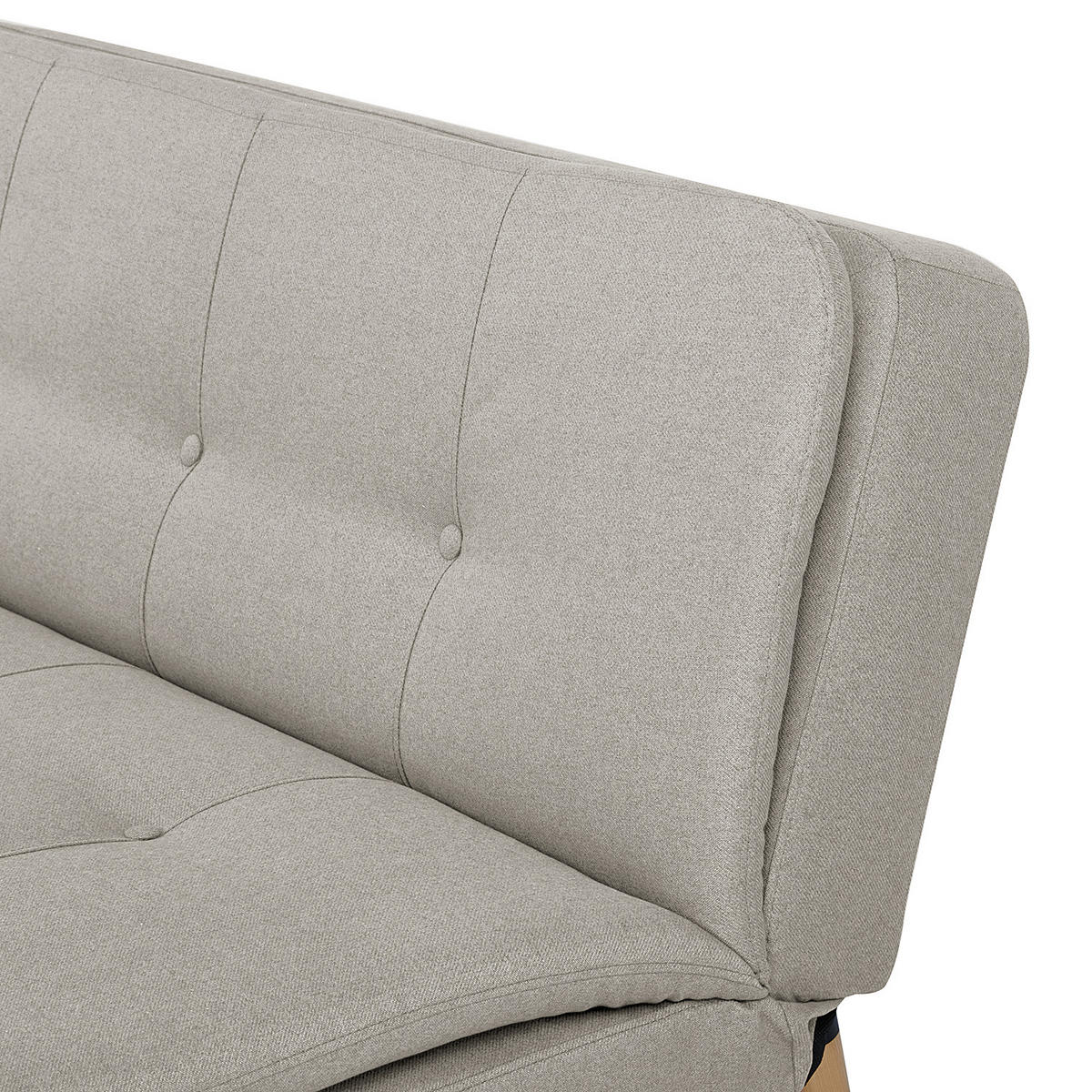 SCHLAFSOFA - Eichefarben/Hellgrau, Holz/Birkenholz (180/84/89cm) - home24