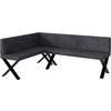 ECKBANK TONI_X - Dunkelgrau, Textil (142/196cm) - Meblini