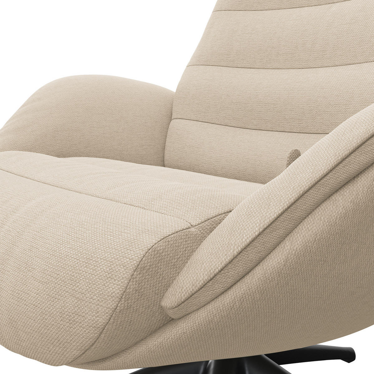 RELAXSESSEL - Beige, Textil/Metall (90/107/90cm) - home24