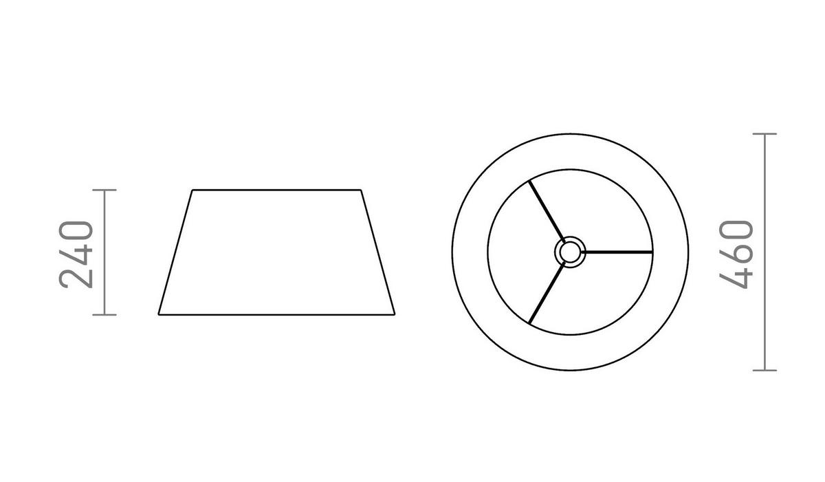 STEHLEUCHTE AMBITUS 46/24 Weiß 28 W - Weiß, Metall (46/46/24cm) - Rendl