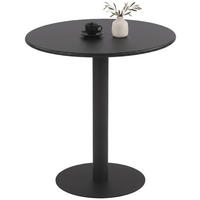 BEISTELLTISCH rund 70 cm Holz Schwarz - Schwarz, Holz/Metall (70/70/73cm) - CLP