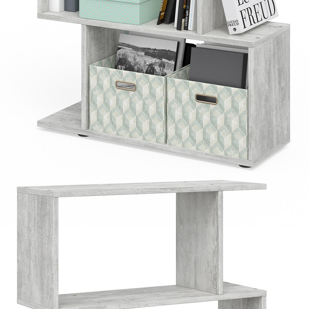 RAUMTEILER Levio Grau 70 x 97.4 cm - Grau, Holzwerkstoff (70/97.4/23.8cm) - Vicco