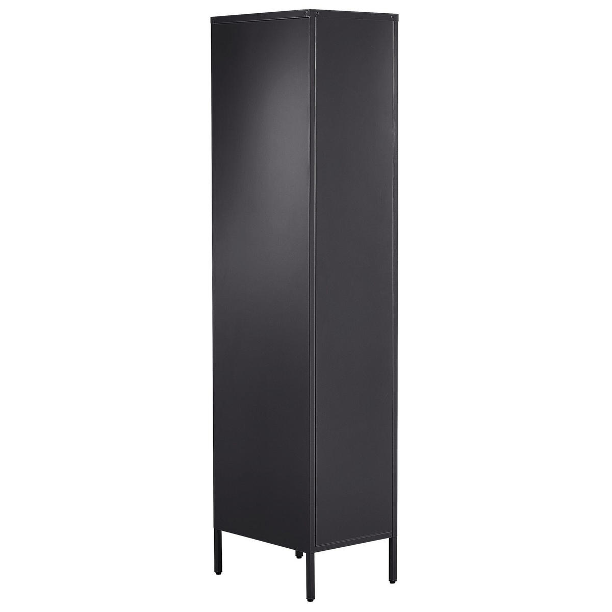 GARDEROBENSCHRANK schwarz Frome - Schwarz, Metall (38/185/50cm) - Beliani