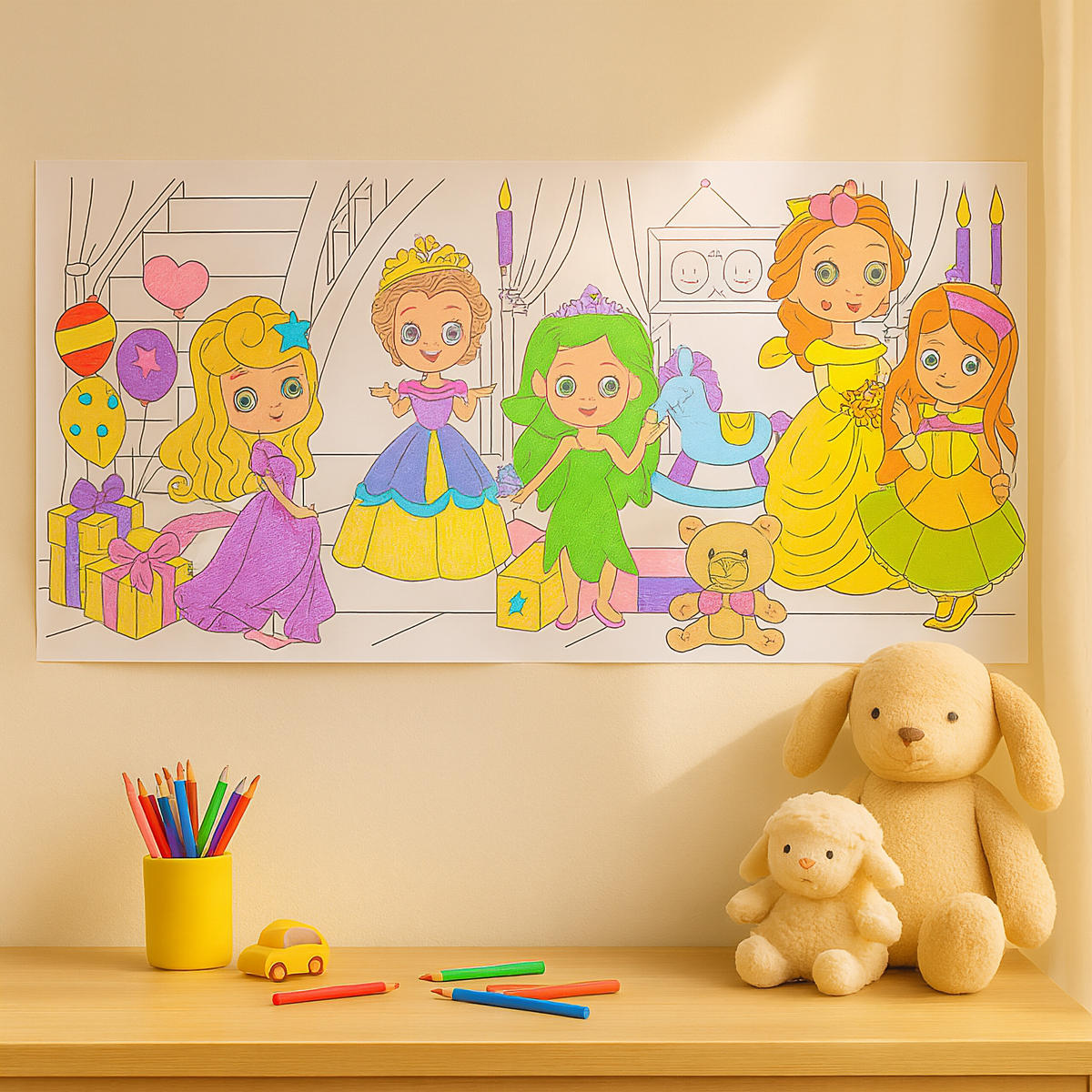 2XAUSMALTISCHDECKE - Multicolor, Papier (38/4/4cm) - Relaxdays