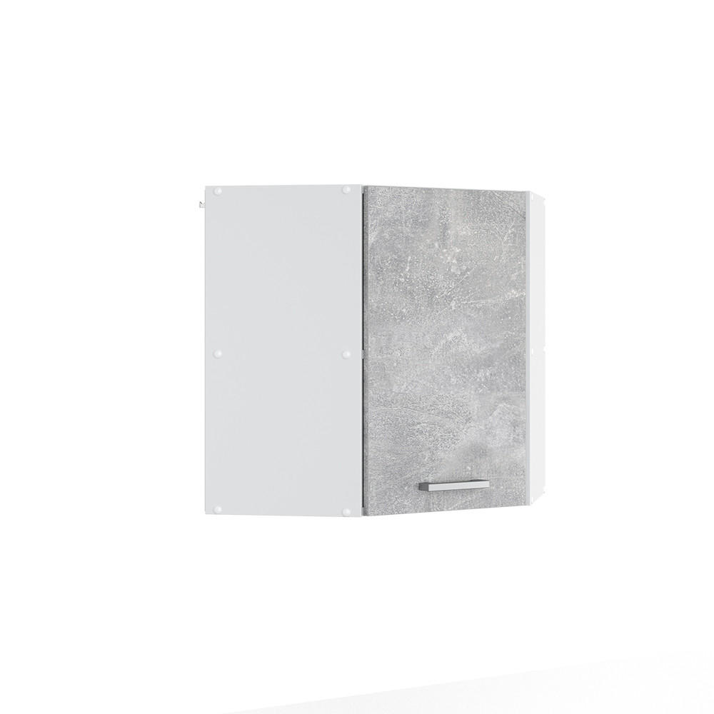 ECKHÄNGESCHRANK R-Line Beton 57 cm - Schieferfarben/Weiß, Holzwerkstoff (57/60/34.1cm) - Vicco