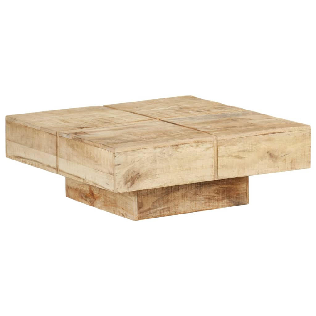 COUCHTISCH 80x80x28 cm Massivholz Mango - Braun, Holz (80/80/28cm) - furnicato