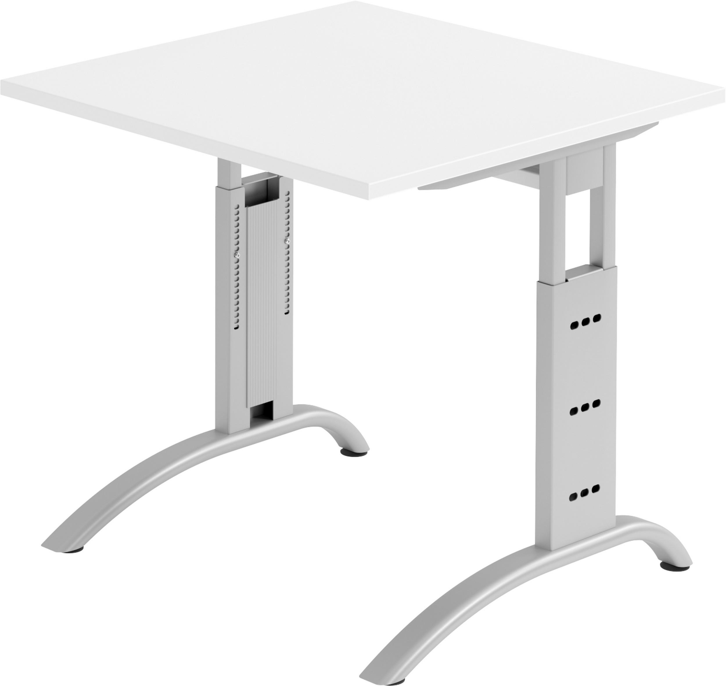 SCHREIBTISCH Serie-F 80/80/74 cm in Weiß - Weiß, Holzwerkstoff (80/80/74cm) - bümö