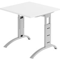 SCHREIBTISCH Serie-F 80/80/74 cm in Weiß - Weiß, Holzwerkstoff (80/80/74cm) - bümö