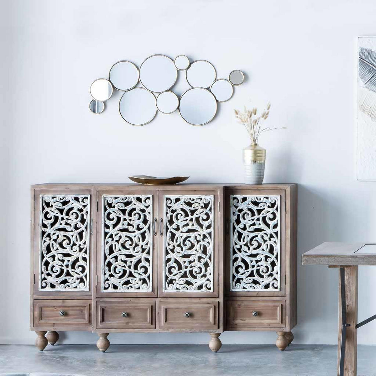SIDEBOARD aus holz braun 160x42x102 cm - Braun, Holz (160/102/42cm) - Wanderlust