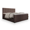 BOXBETT PALMA 180x200 cm mit Matratze und Topper - Braun - Braun, Holz (180/200cm) - MASSENO