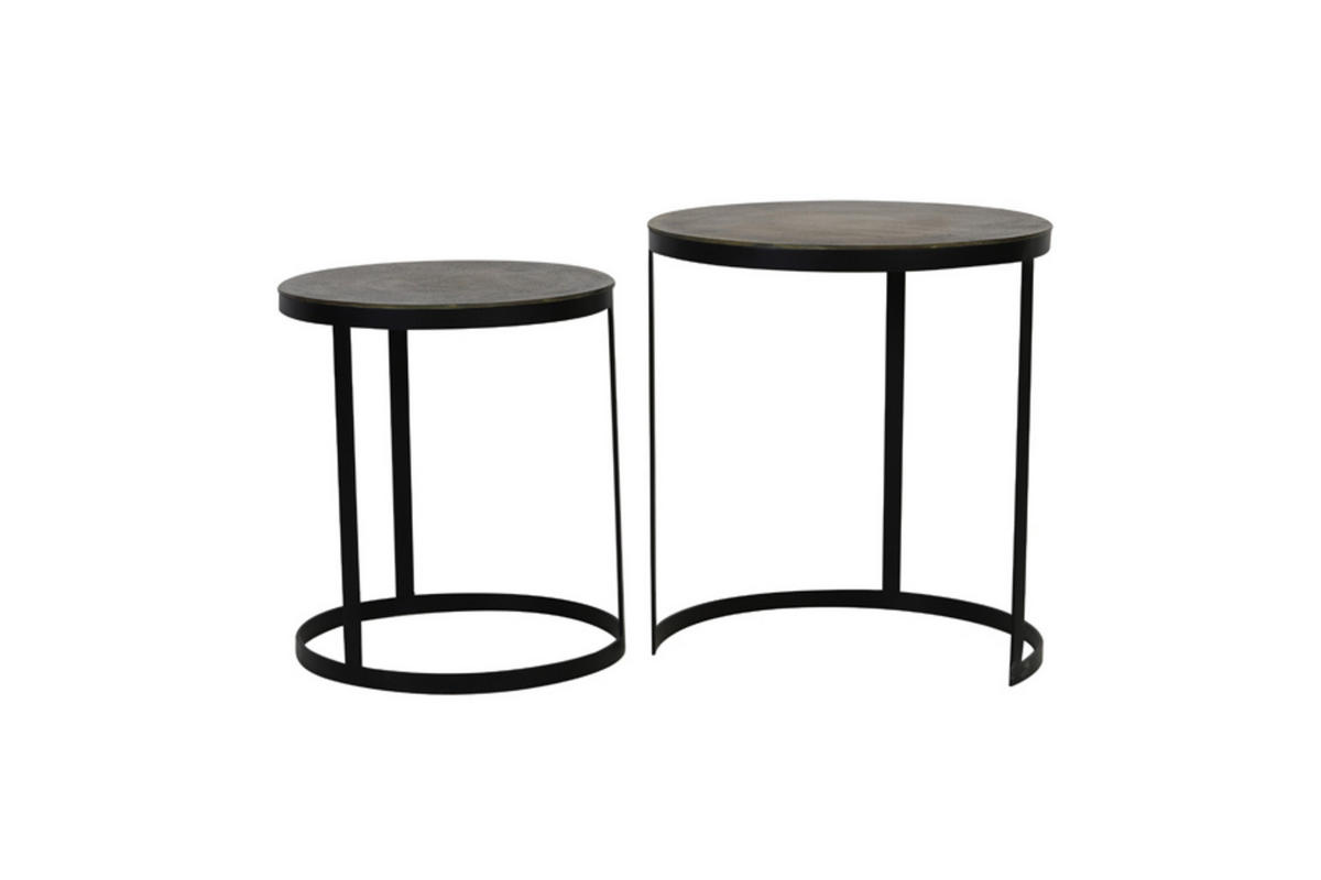 BEISTELLTISCH Trelo Bronze Ø49/52 cm 2er-Set - Bronzefarben, Metall (49/49/52cm) - Light & Living