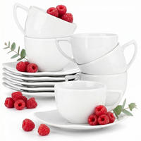 KAFFEETASSENSET CARLINA 12-tlg - Weiß, Keramik (14/2/14cm) - KONSIMO®
