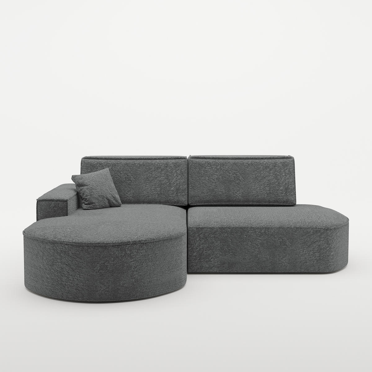 ECKSOFA Modena Pro - Komfort Und Stil stoff Arena Anthrazit Links - Anthrazit, Holz (278/179cm) - Kaiser Möbel