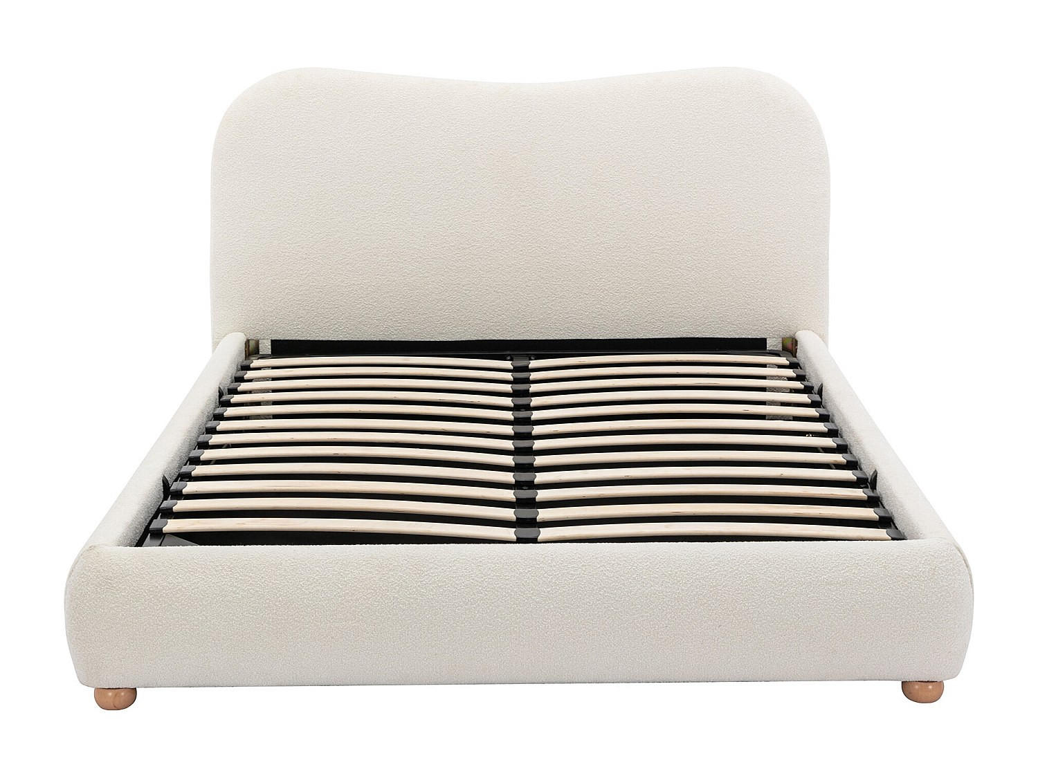 BETT mit Bettkasten - 2 Personen - Stoff - Weiß - - Weiß, Textil (140/190cm) - Vente-Unique
