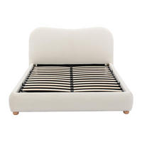 BETT mit Bettkasten - 2 Personen - Stoff - Weiß - - Weiß, Textil (140/190cm) - Vente-Unique