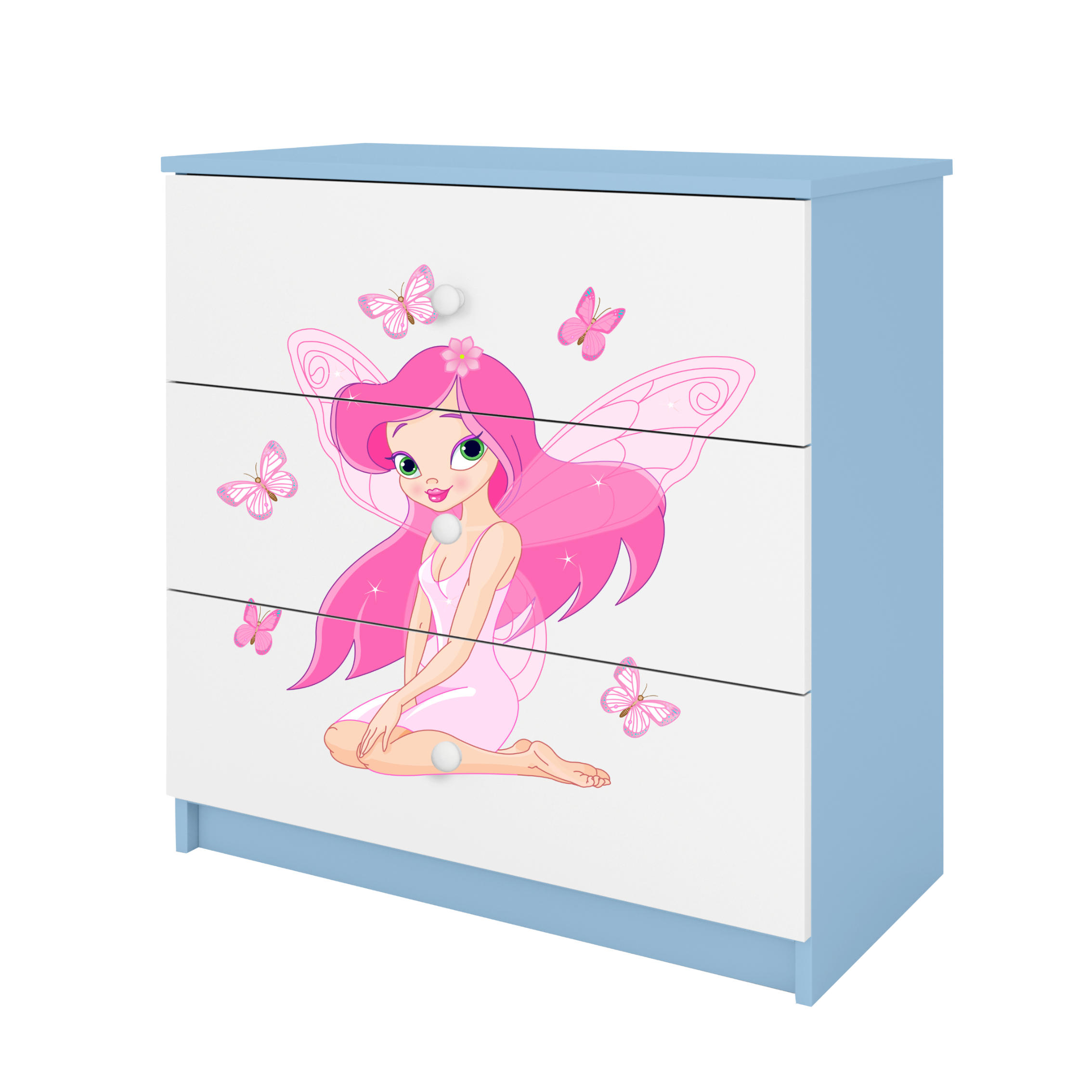 KOMMODE Babydreams Elfe II 81/81/41 - Blau, Holzwerkstoff (81/81/41cm) - RAUMHIRSCH FURNITURE