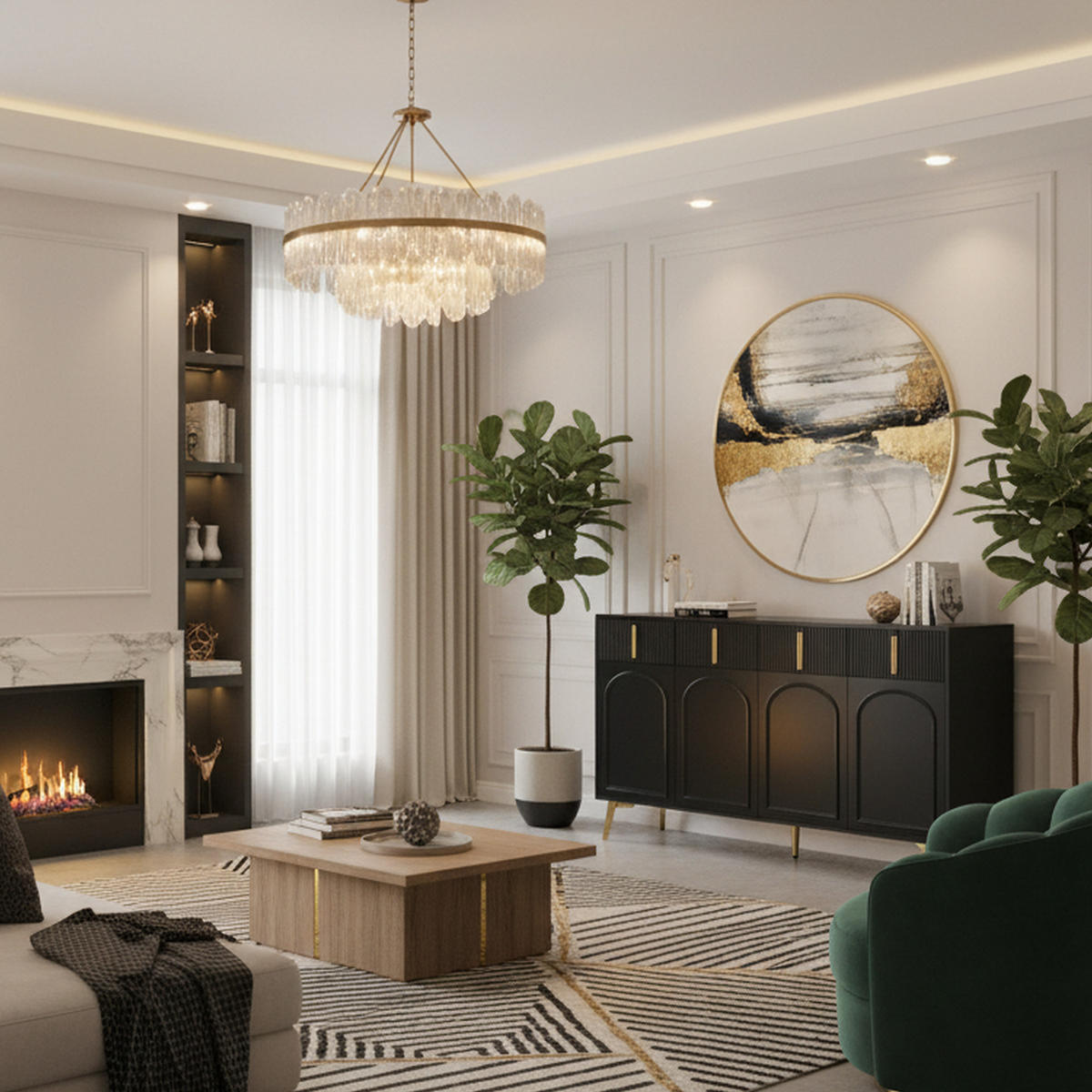 SIDEBOARD Schwarz 140/37,8/82 cm - Schwarz, Holzwerkstoff/Metall (37.8/82/140cm) - Urban Meuble