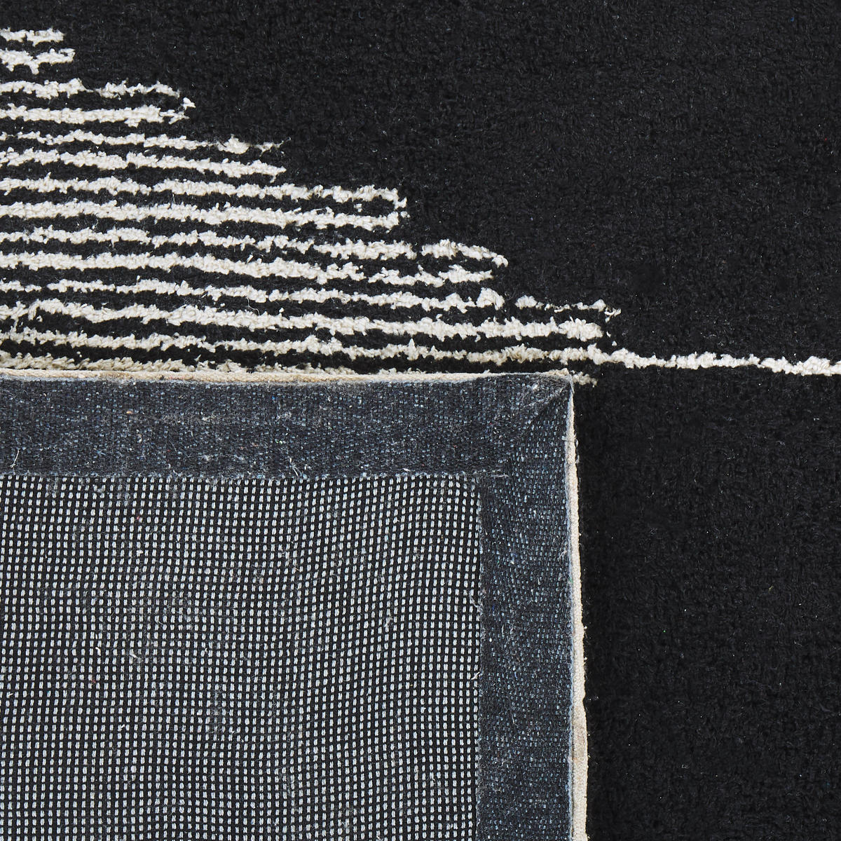 KURZFLOR-TEPPICH Bathinda 200/140 cm - Schwarz, Textil (140/200cm) - Beliani