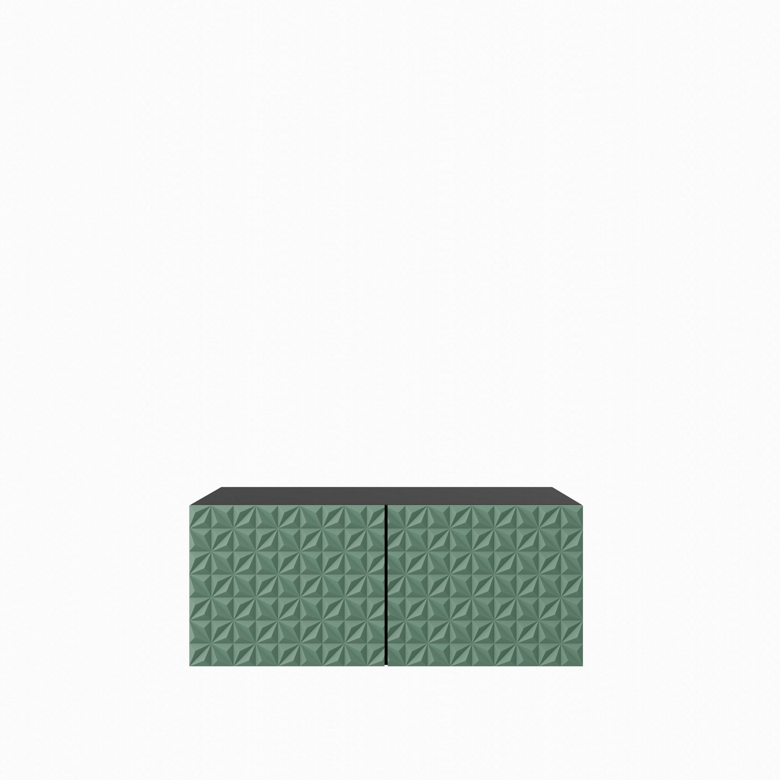 LOWBOARD ROVA 100/41/40 cm, Hängender TV-Schrank Schwarz / Grün - Schwarz/Grün, Holzwerkstoff (100/41/40cm) - MASSENO