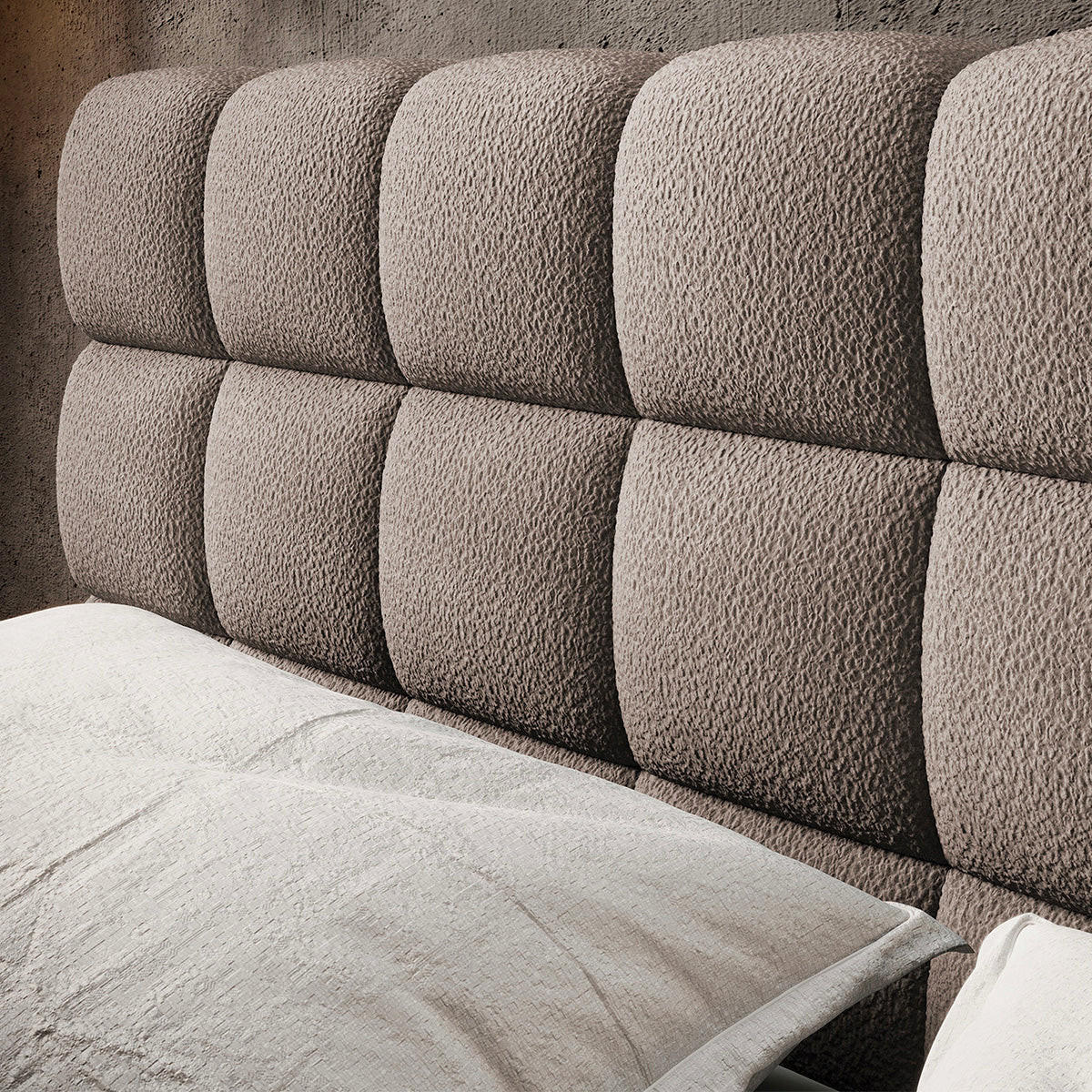 BOXBETT 180/200 Ezio Taupe - Taupe, Holz (180/200cm) - Petits-meubles