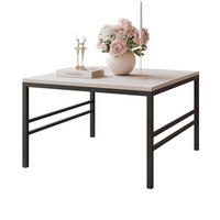 COUCHTISCH FORMA 70/70 cm Quadrat, Kaschmir / Schwarz matt - Kaschmir/Schwarz, Metall (70/70/46cm) - Idohome
