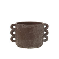 BLUMENTOPF CELIA - Töpferei - Braun - M - Ø 18,5 cm - Braun, Keramik (18.5/15.5cm) - J-Line