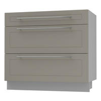 SCHUBLADENUNTERSCHRANK Kvantum D3A/90 90 / 50 / 82cm - Beige/Grau, Holz/Holzwerkstoff (90/82/50cm) - Feldmann-Wohnen