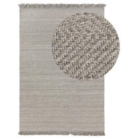 WOLLTEPPICH Lars Hellgrau 80x150 cm - Grau, Textil (80/1cm) - KUNSTLOFT