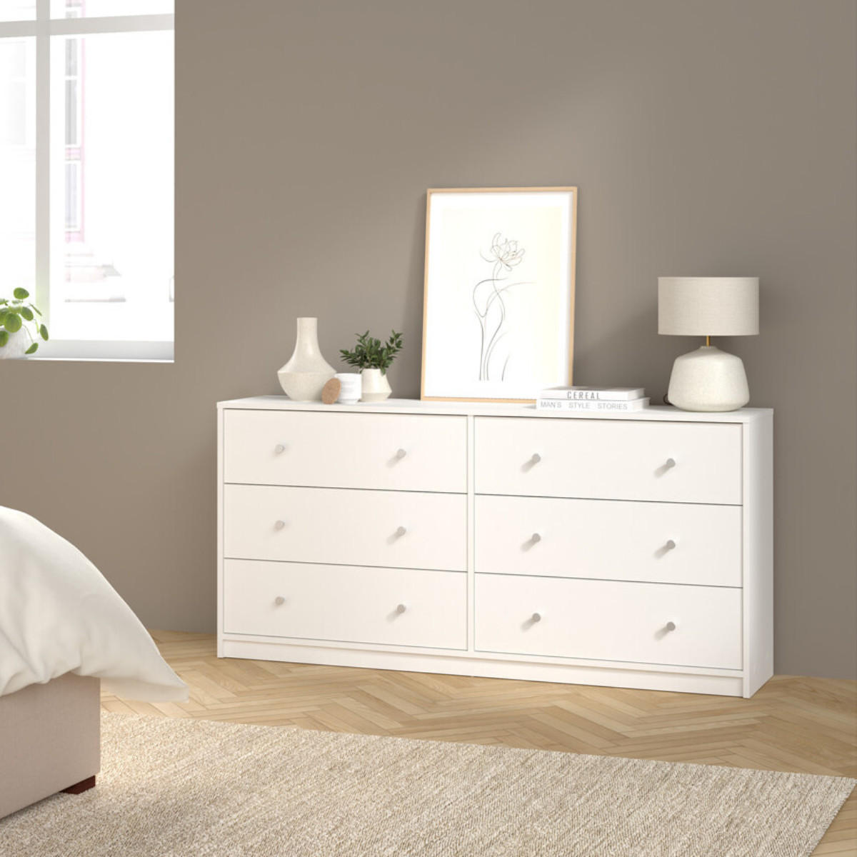 KOMMODE Weiß - Weiß, Holzwerkstoff (143/68/32cm) - ebuy24