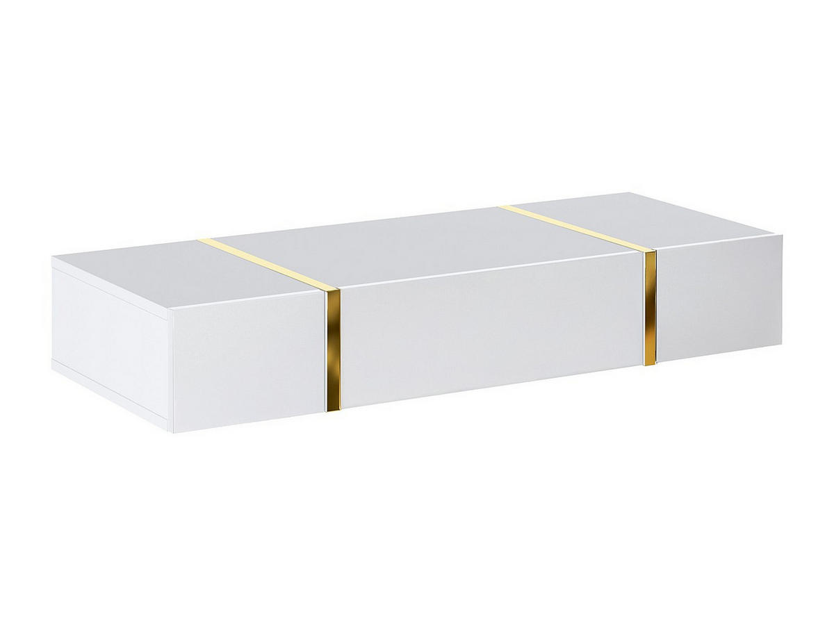 KONSOLENTISCH - 120 cm x 41 cm - Holz, Platte - Weiß, Goldfarben - MARZIALO - Goldfarben/Weiß, Holz (41/120/20cm) - Vente-Unique