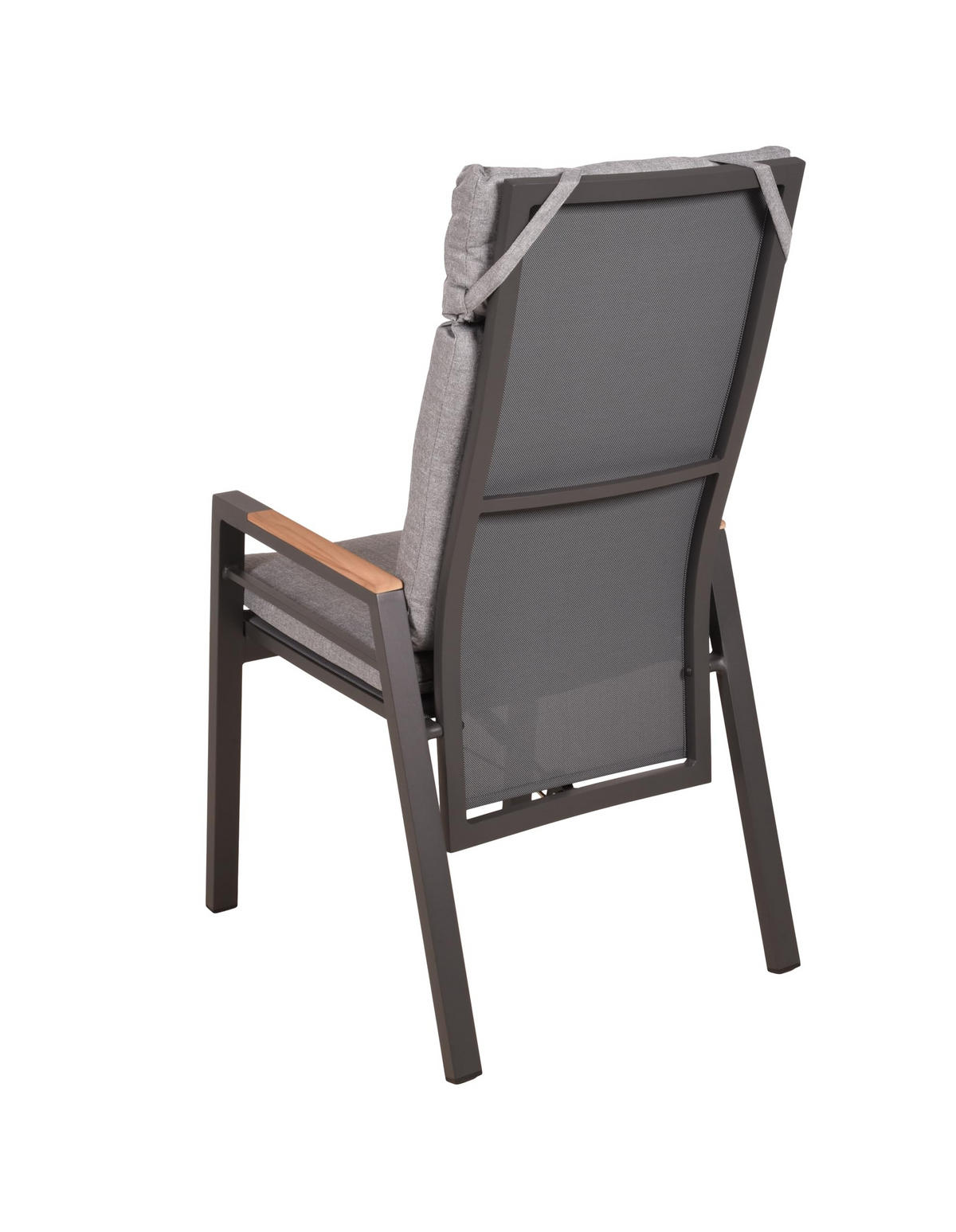 GARTENSTUHL 2er Set Lucia verstellbar Hochlehner - Schwarz, Holz (56.5/110/65cm) - DELUKE