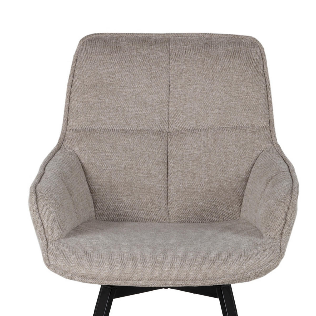 STUHL 2er Set drehbar aus Stoff, beige - Beige, Textil (58/86/61cm) - Giga Meubel