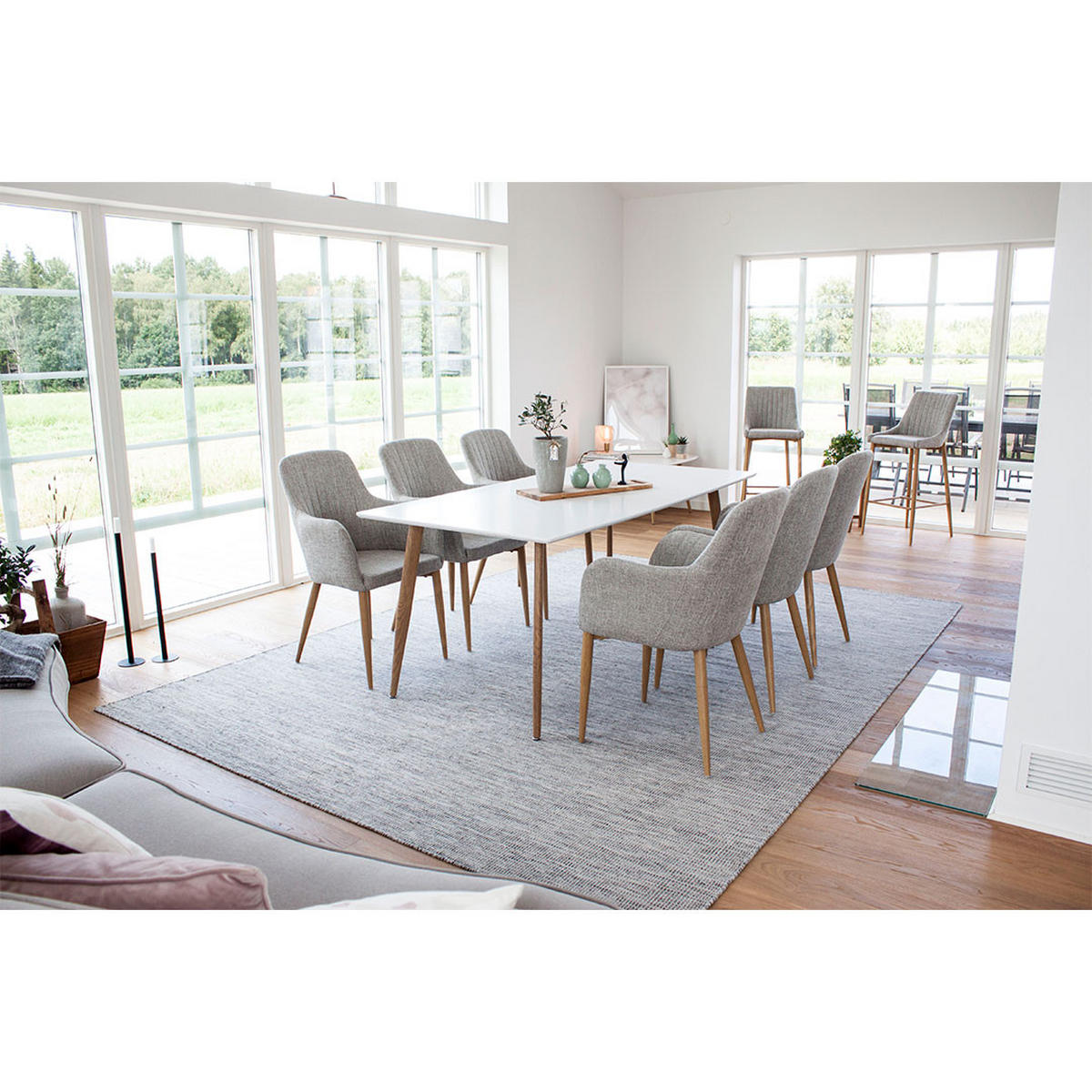ESSTISCH, Polar, Weiß, MDF, 75 x 120 x 75 cm - Weiß, Holzwerkstoff/Metall (120/75/75cm) - ebuy24