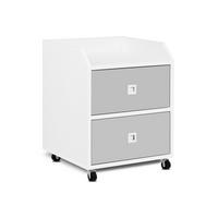 ROLLCONTAINER MIRUM unter dem Schreibtisch, Weiß/Grau - Weiß/Grau, Holz (43/55/40cm) - KONSIMO®