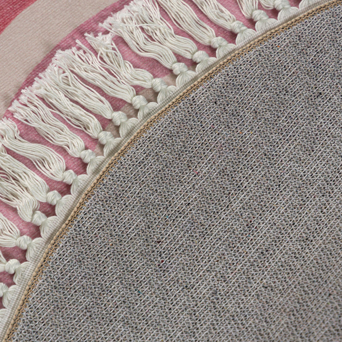 DETSKÝ KOBEREC béžový dúha - 120 x 120 cm - écru/béžová, textil (120/120cm) - Mazovia