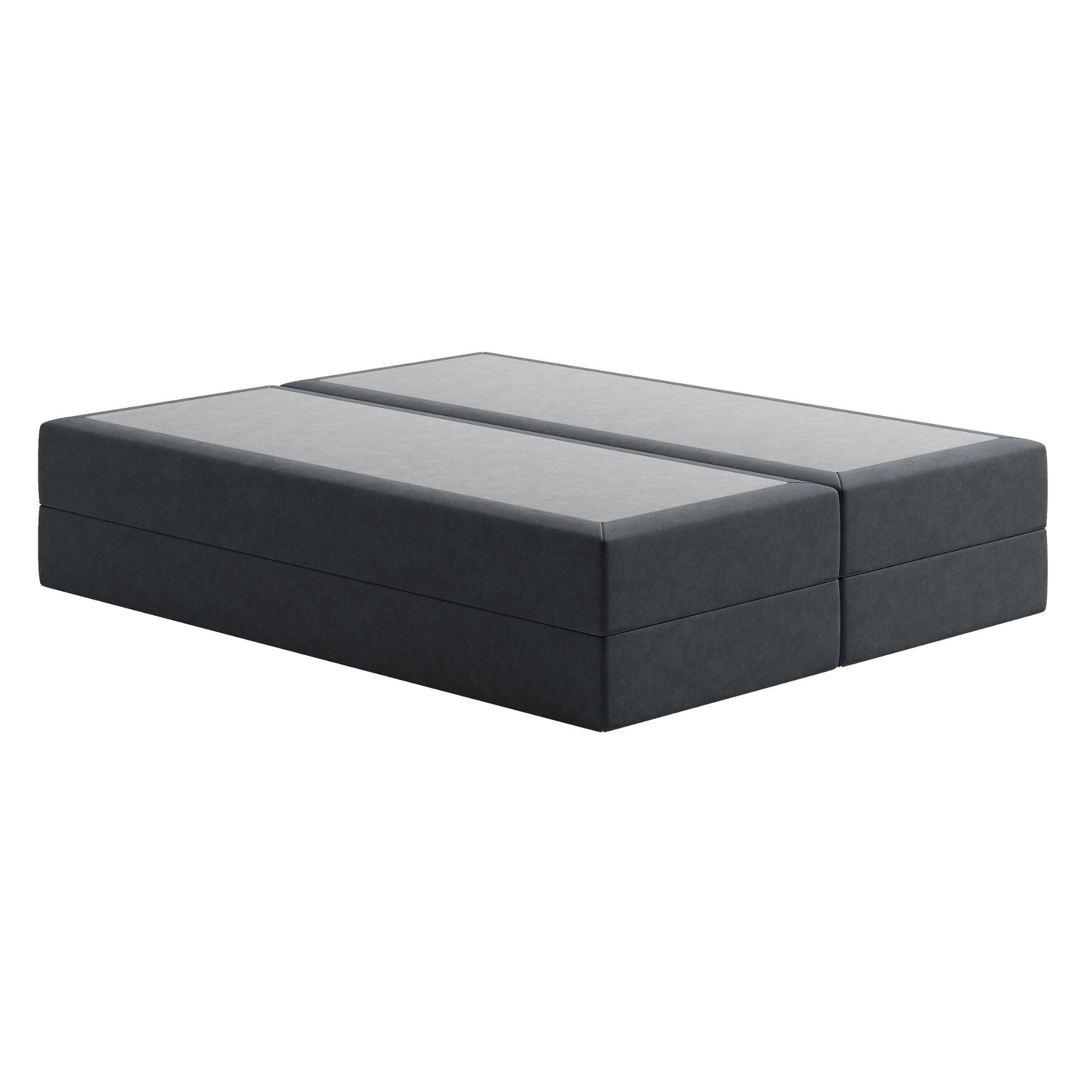 BOXSPRINGBETT mit Bonnell Matratze, 180 x 200 cm, in Dunkelgrau - Anthrazit, Naturmaterialen (180/200cm) - Home Collective