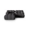 ECKSOFA modular links Bellis aus 3D-Stoff Expresso 3 Sitzplätze - Graubraun, Textil (155/188cm) - Micadoni