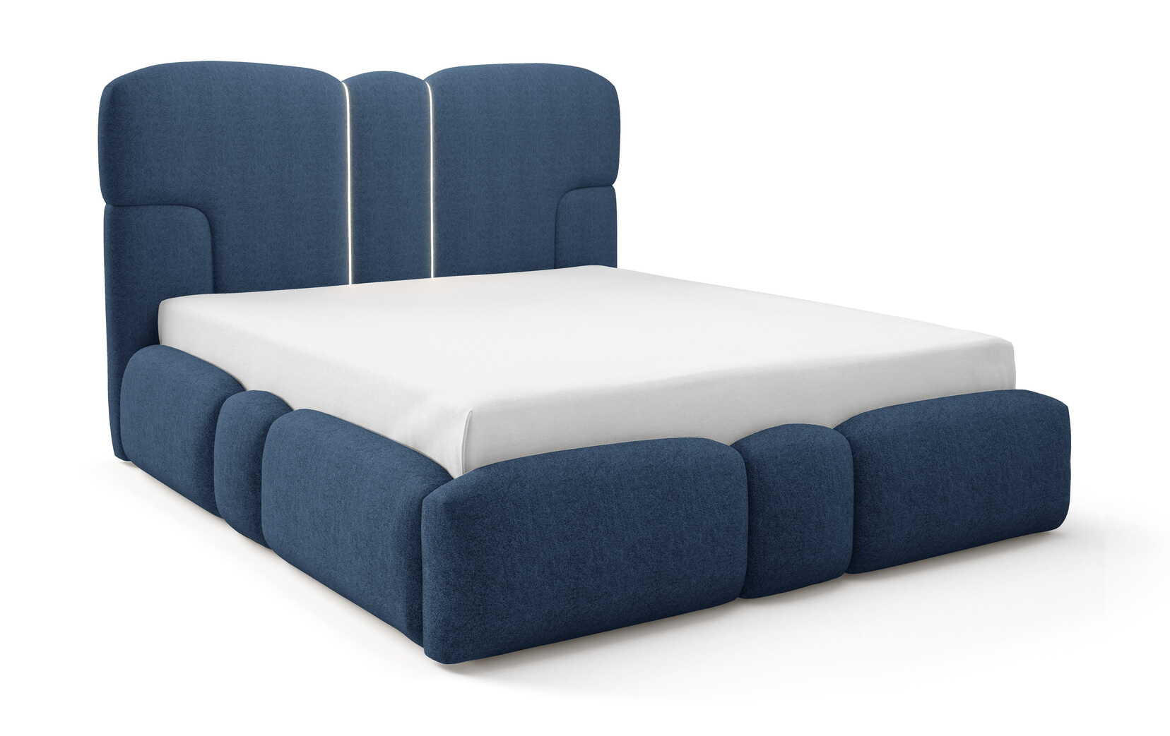 Emporius Polsterbett Dunkelblau 160x200 cm